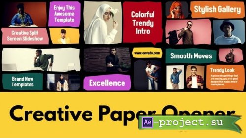 Videohive - Creative Paper Opener | Multiscreen Slideshow | Split Intro - 49791835 - Project for After Effects