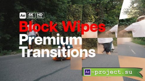 Videohive - Premium Transitions Block Wipes - 49816426 - Project for After Effects