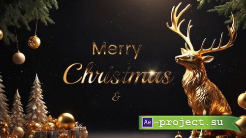 Videohive - Elegant Merry Christmas and New Year Wishes 3D slideshow - 49835901 - Project for After Effects
