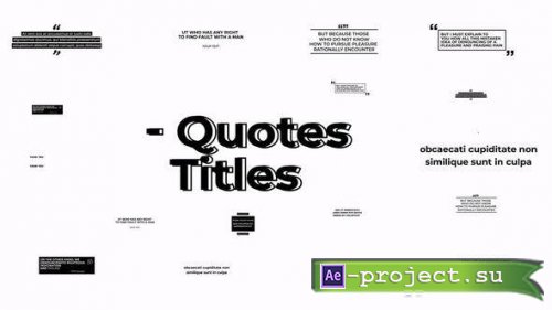 Videohive - Quotes Titles | AE - 49841437 - Project for After Effects