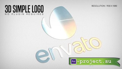 Videohive - 3D Simple Logo - 49561924 - Project for After Effects