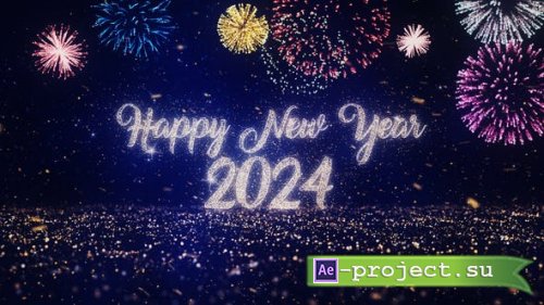 Videohive - Happy New Year 2024 With Fireworks 1 - 35291873 -  Motion Graphics