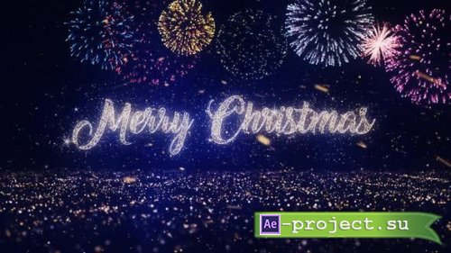 Videohive - Merry Christmas With Fireworks 1 - 35291870- Motion Graphics