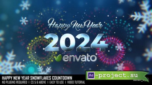 Videohive - Happy New Year Snowflakes Countdown - 49904670 - Project for After Effects