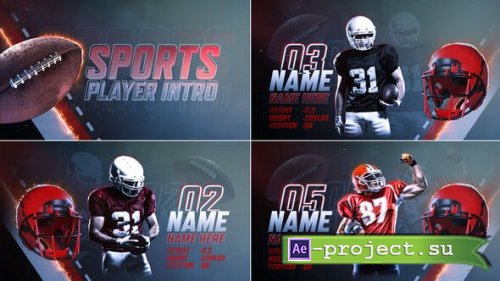 Videohive - American Football Player Intro - 48999372 - Project for After Effects