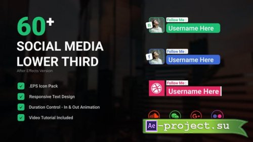 Videohive - Social Media Lower third - 49871316 - Project for After Effects