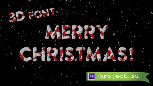 Videohive - Christmas 3D Font - 49935196 - Project for After Effects