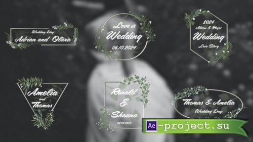 Videohive - Wedding Titles 4K - 49929289 - Project for After Effects
