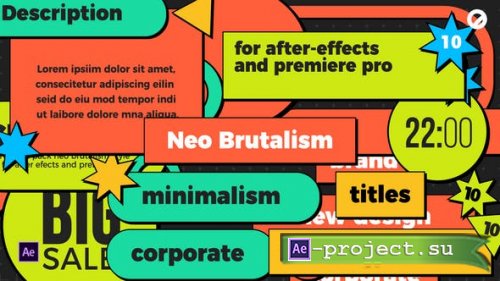 Videohive - Neo Brutalism Titles - 49953799 - Project for After Effects