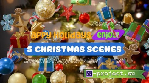 Videohive - 5 Christmas Scenes - 49982563 - Project for After Effects