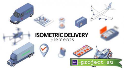 Videohive - Isometric Delivery Elements - 49974818 - Project for After Effects