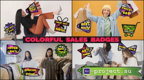 Videohive - Colorful Sales Badges - 49988343 - Project for After Effects