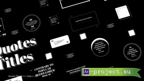 Videohive - Quotes Titles | After Effects - 49997824 - Project for After Effects