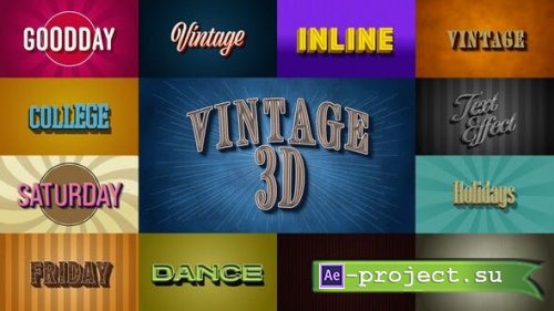Videohive - 3D Retro Vintage Titles - 49997923 - Project for After Effects