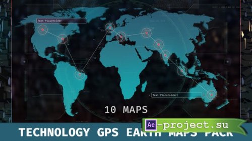 Videohive - Technology GPS Earth Maps Pack - 49986960 - Project for After Effects