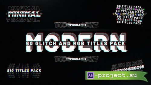 Videohive - Kinetic Glitch Titles | Big Pack - 50064463 - Project for After Effects