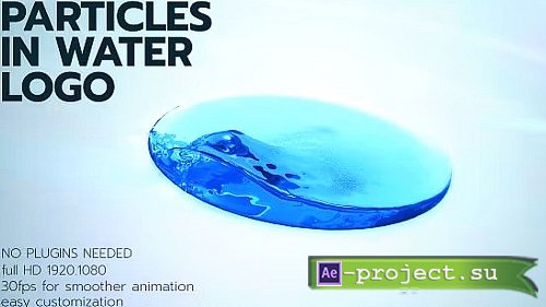 Particles In Water Logo 1282531 - Project for After Effects 