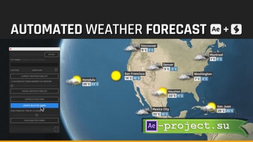 Videohive - Automated WEATHER Forecast - WORLD Weather - 49477134 - Project for After Effects
