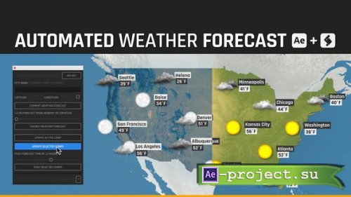 Videohive - Automated WEATHER Forecast - Script and Template for After Effects - 44614632 - Project for After Effects