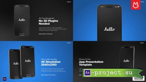 Videohive - App Promo | Phone Pro15 Mockup Pack - 49728934 - Project for After Effects