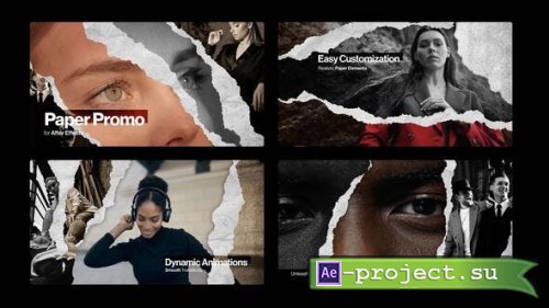 Videohive - Torn Paper Promos Video Template - 50143341 - Project for After Effects
