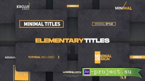 Videohive - Elementary Titles - 50140119 - Project for After Effects