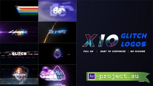 Videohive - X10 Glitch Logo - 42908582 - Project for After Effects