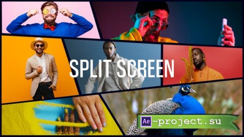 Videohive - Stylish Split Screen Intro Opener } Multiscreen Slideshow | Photo Gallery - 50181386 - Project for After Effects