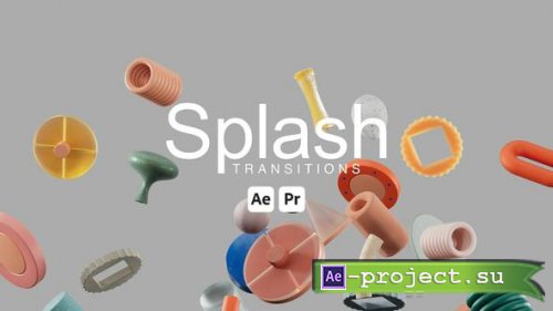 Videohive - Splash Transitions - 50229071 - Project for After Effects