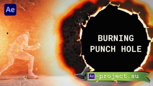 Videohive - Burning Punch Hole Transitions | After Effects - 50240041 - Project for After Effects
