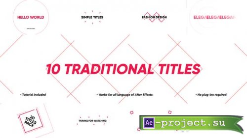 Videohive - 10 Traditional Titles | After Effects - 50235418 - Project for After Effects