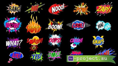 Videohive - Comic Text Bubbles - 50234180 - Project for After Effects