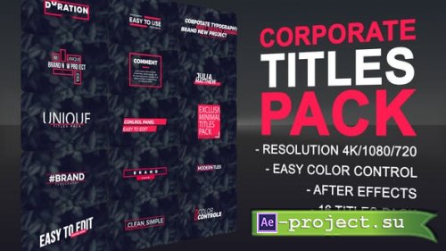 Videohive - Minimal Corporate Titles - 50270273 - Project for After Effects