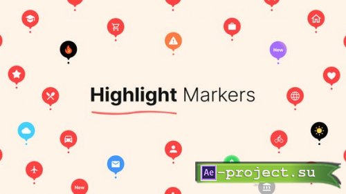 Videohive - Highlight Icon Markers - 50258457 - Project for After Effects