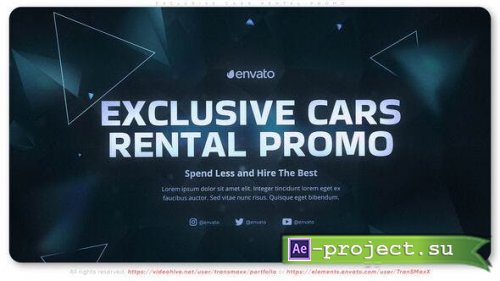 Videohive - Exclusive Cars Rental Promo - 50284573 - Project for After Effects