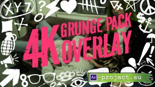 Videohive - Grunge Pack Overlay 4K - 50277754 - Project for After Effects