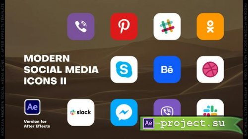 Videohive - Modern Social Media Icons II - 50309975 - Project for After Effects