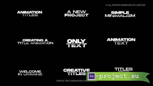 Videohive - Simple Text Animation | AE - 50318511 - Project for After Effects