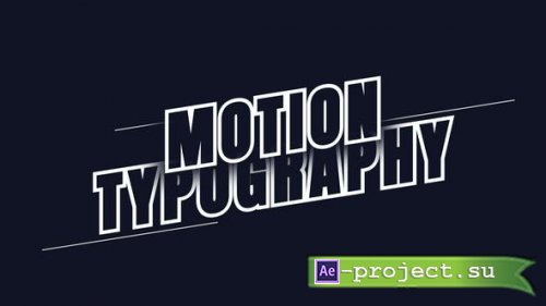 Videohive - Motion Typography - 50335100 - Project for After Effects