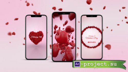 Videohive - Valentines Day Stories Pack - 50270660 - Project for After Effects