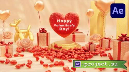 Videohive - Valentine Day 3D Logo Intro  - 50410169 - Project for After Effects