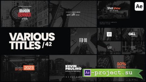 Videohive - Various Titles 42 - 50428529 - Project for After Effects