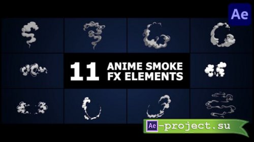 Videohive - Anime Smoke Elements | After Effects - 50360868 - Project for After Effects