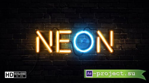 Videohive - Neon Tube Logo Reveal - 50440250 - Project for After Effects