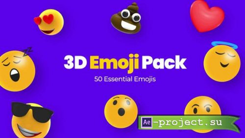 Videohive - 3D Emoji Pack - 50359577 - Project for After Effects