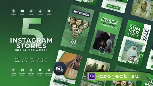 Videohive - Instagram Vertical Reel Green - 50489418 - Project for After Effects