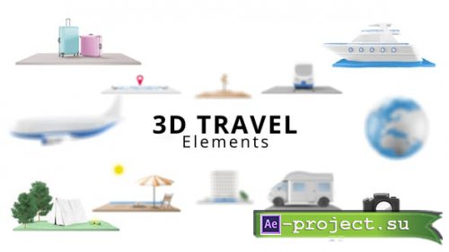 Videohive - 3D Travel Elements - 50500516 - Project for After Effects