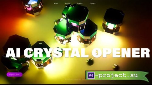 Videohive - 3D Abstract Glitch AI Cristal Animation Opener IT - 50537864 - Project for After Effects