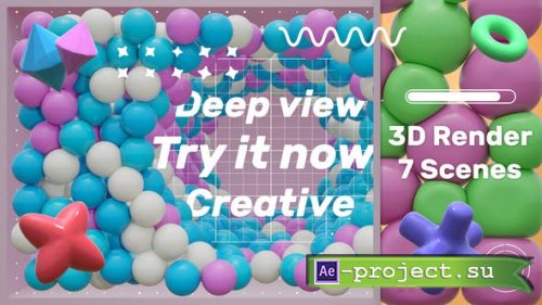 Videohive - 3D Shapes Typography - 50614751 - Project for After Effects