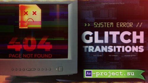Videohive - System Error  Glitch Transitions - 50658244 - Project for After Effects
